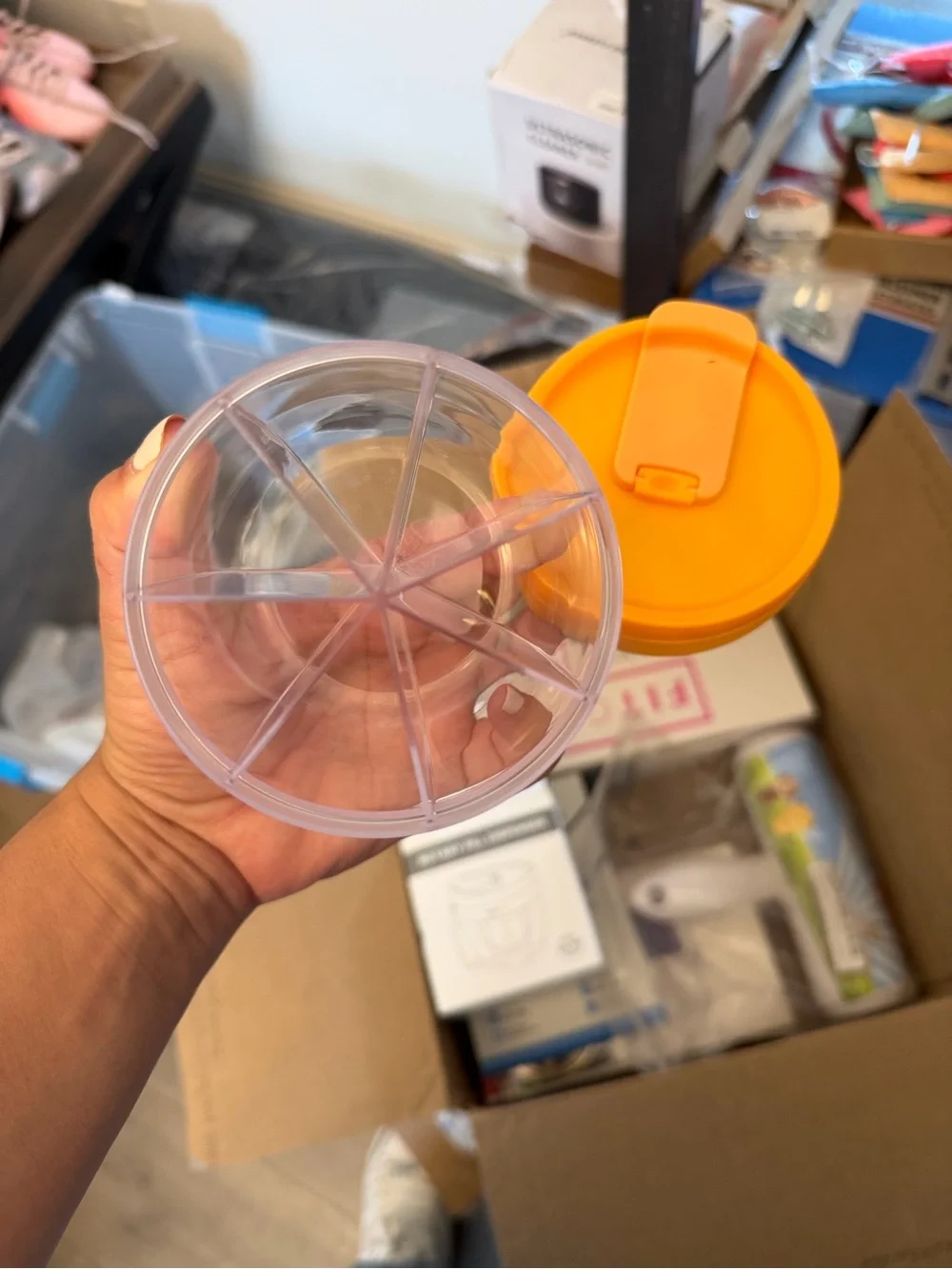 Rotary Pill Dispenser - Orange Top
